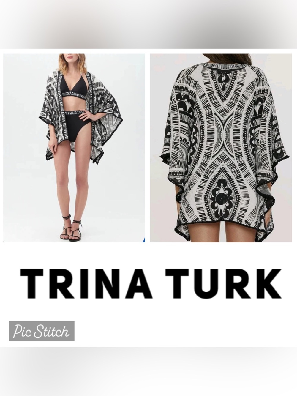 NWT Trina Turk Women’s Hula Fringe Tunic Coverup